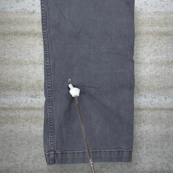 Vintage 90s Carhartt Carpenter Pants 36x28 Relaxed Fit Grey Canvas Dungarees - Picture 8 of 11